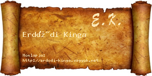 Erdődi Kinga névjegykártya